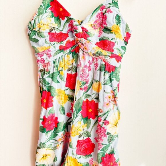 Old Navy Floral Linen Blend Jumpsuit M - Picture 6 of 7